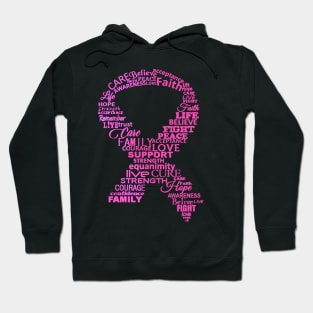 Motivational Breast Cancer Pink Ribbon,Inspirational Cancer awareness Hoodie